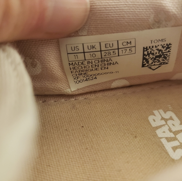 TOMS Toddler Star Wars Leia Slip on Sneaker - size 11 - Picture 3 of 5